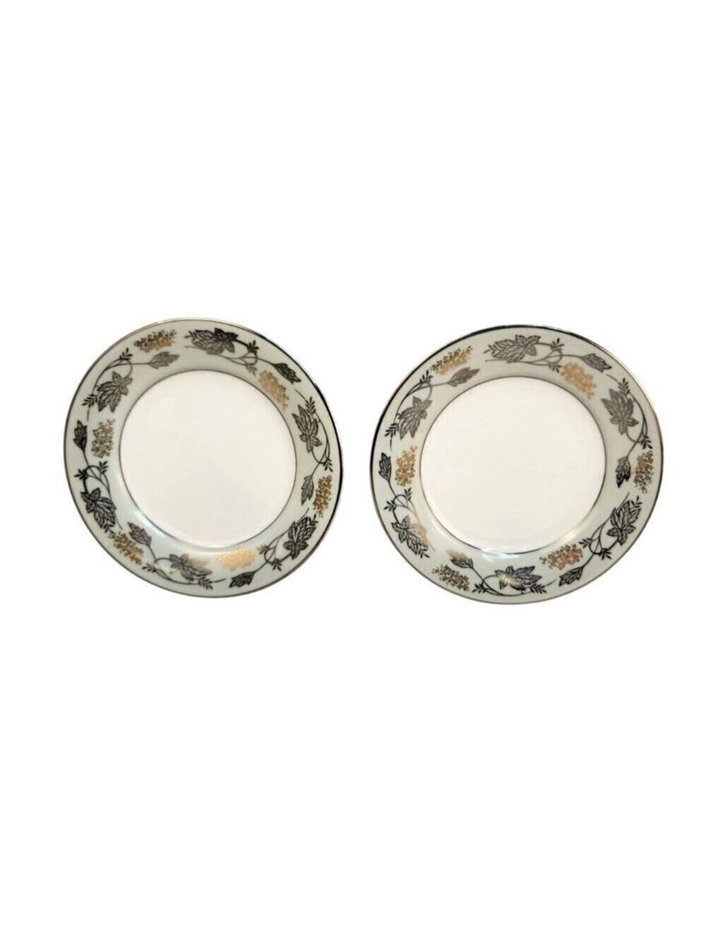 Noritake Garland Bread Butter Plates Set Of 2 6.25" Floral Japan
